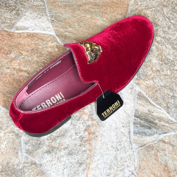 Terroni Burgundy Men\'s Slip-On Dress Shoe-Fashionable-Italian Design main image 5